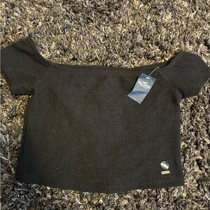 Hollister Black Off-Shoulder Blouse